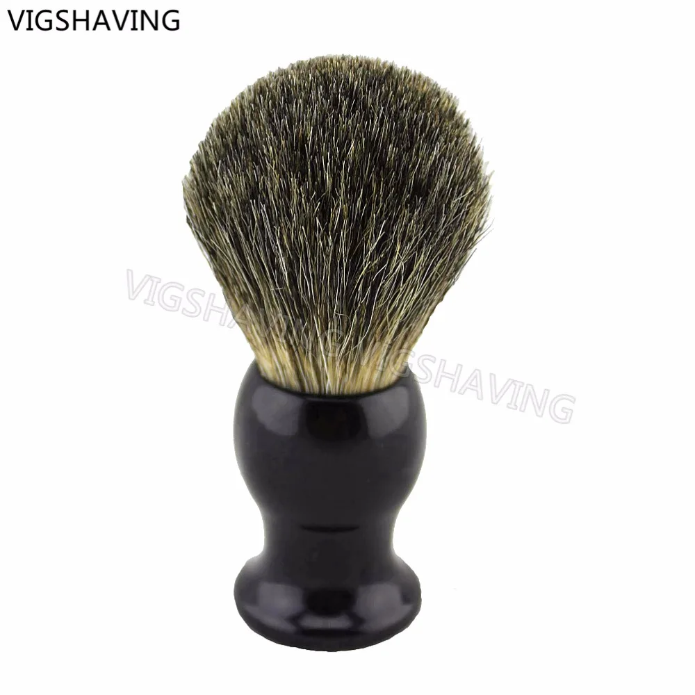

Glued too much Black Resin Handle Deffet Grey pure Badger Shaving Brush