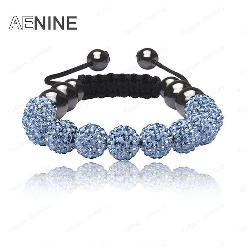 AENINE женские браслеты и ювелирные изделия 10 мм Micro Pave CZ Хрустальный шар для