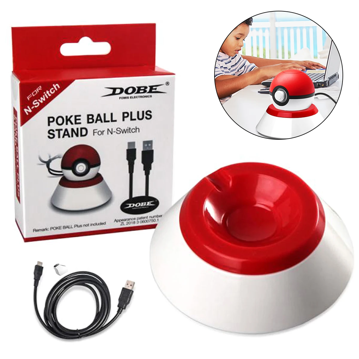 Зарядное устройство Док-станция для переключателя Poke Ball Plus usb-стойка держатель игровой контроллер блок питания зарядный кронштейн для Pokeball