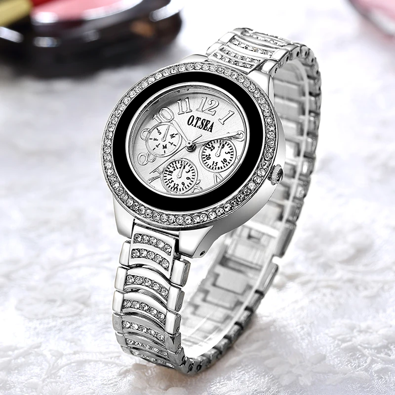 Часы O. T. SEA женские кварцевые с золотым покрытием|luxury brand|luxury luxury brandmujer reloj |