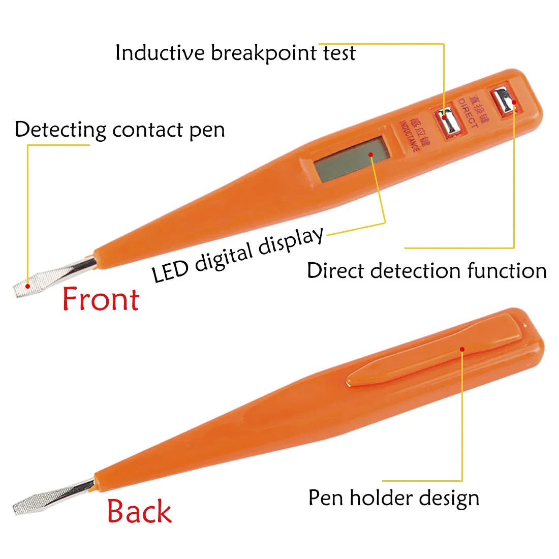AC DC 12-220 В цифровой дисплей карандаш электрический индикатор цифровой тестер ручка Многофункциональный ЖК-дисплей детектор напряжения
