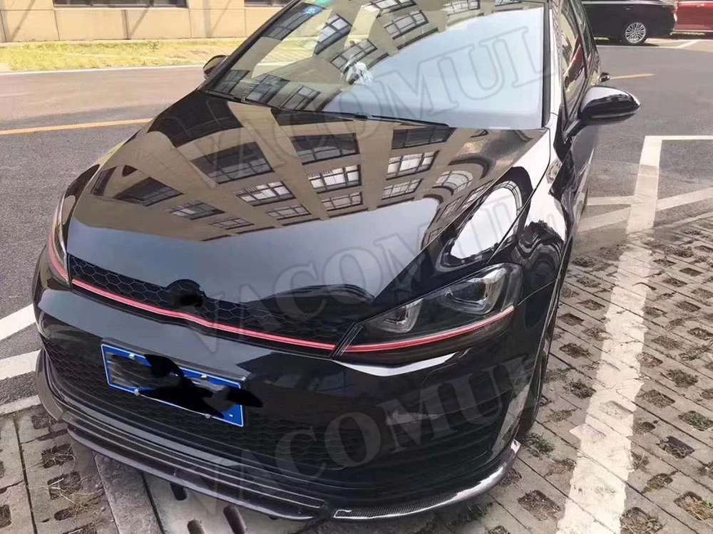 Передний бампер MK7 из углеродного волокна спойлер для Volkswagen Golf 7 VII R Rline Hatchback не