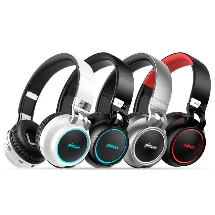 

P60 Bluetooth Headphone Wireless Headphones 7 Colors Glowing 20 Hours Music Time Headset With MIC For Phone Xiaomi iPhone PC