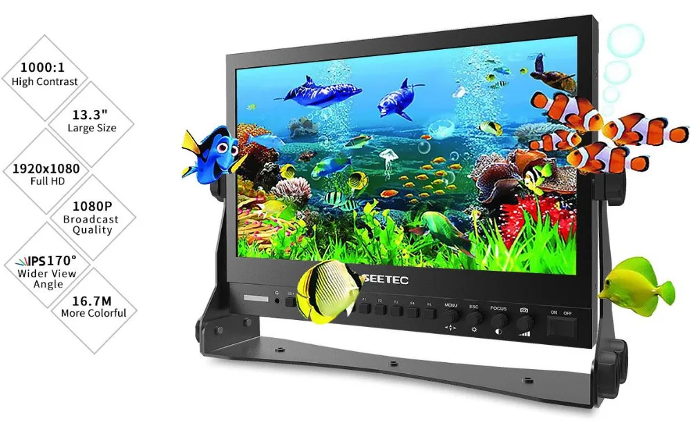 Top Seetec P133-9DSW 13.3 Inch IPS FHD 1920x1080 Broadcast Monitor with 3G-SDI/HDMI Waveform/Vector Professional Desktop LCD Monitor 13 Top Seetec P133-9DSW 13.3 Inch IPS FHD 1920x1080 Broadcast Monitor with 3G-SDI/HDMI Waveform/Vector Professional Desktop LCD Monitor 13