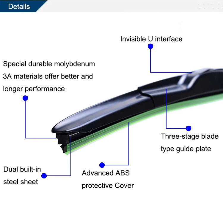 Щетка стеклоочистителя для Hyundai IX25 IX35 IX45 StantaFe Elantra Verna Sonata Sorento|car windshield wiper blade|windshield
