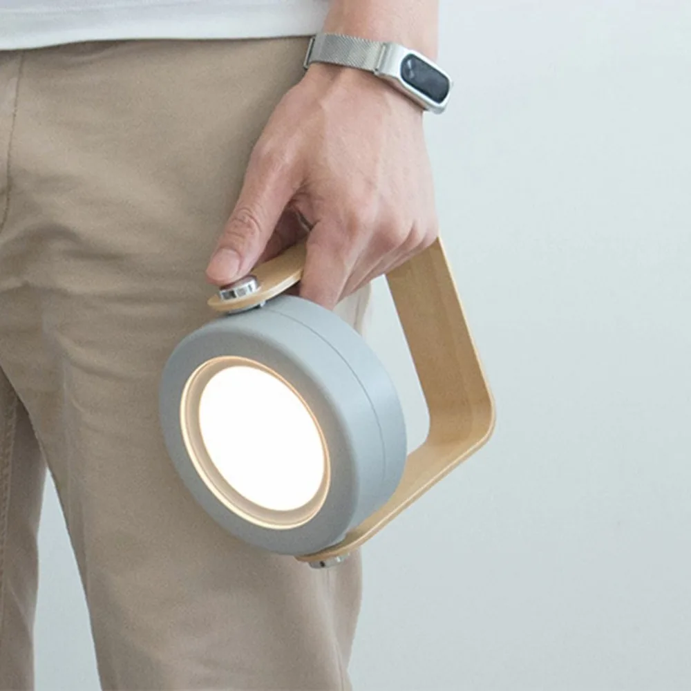 

Creative wooden handle portable lantern lamp telescopic folding led table lamp charging night light reading lamp