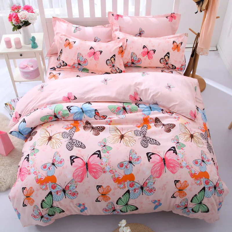 

High Quality Home Textile Bedding Set Down Quilt and Pillow Set Queen Twin Kids Comforter Bedding Set Flat Bed Linen Duvet Cover