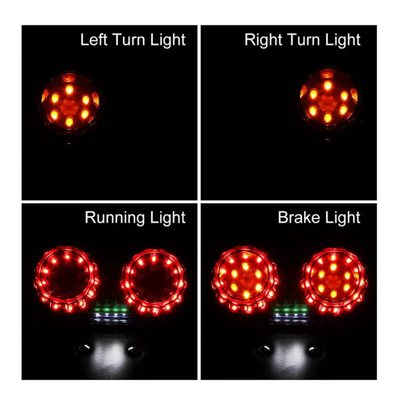 Мотоцикл сигнал поворота тормоз двойной мотоцикл светодиодный задний светильник DC 12 В пластиковый Универсальный Прочный светильник