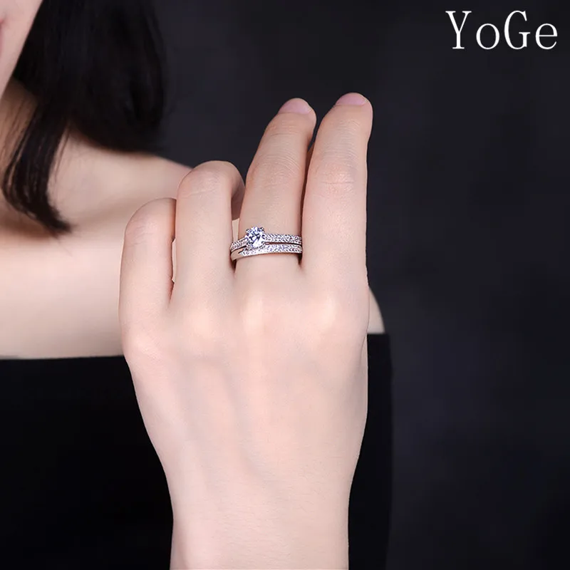 Ювелирные изделия YoGe для свадьбы и вечерние R3449 модный AAA CZ Rine с имитацией