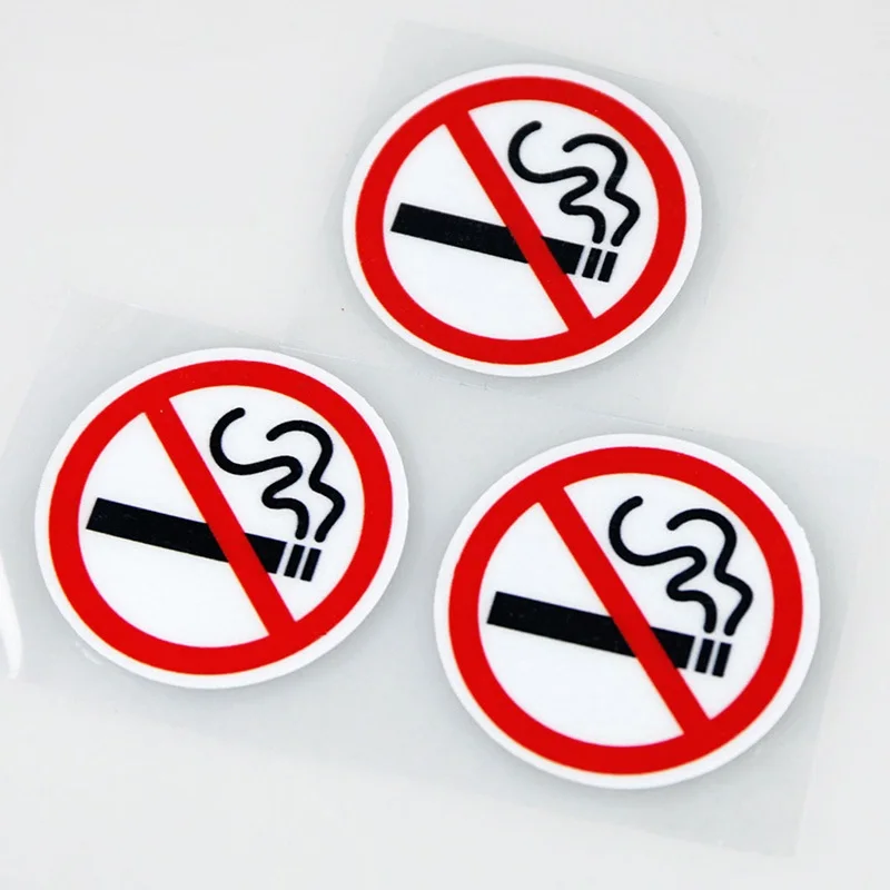 

car styling Glue Sticker Warning No Smoking Car Stickers Easy To Stick for bmw benz ford Volkswagen peugeot opel renault mazda