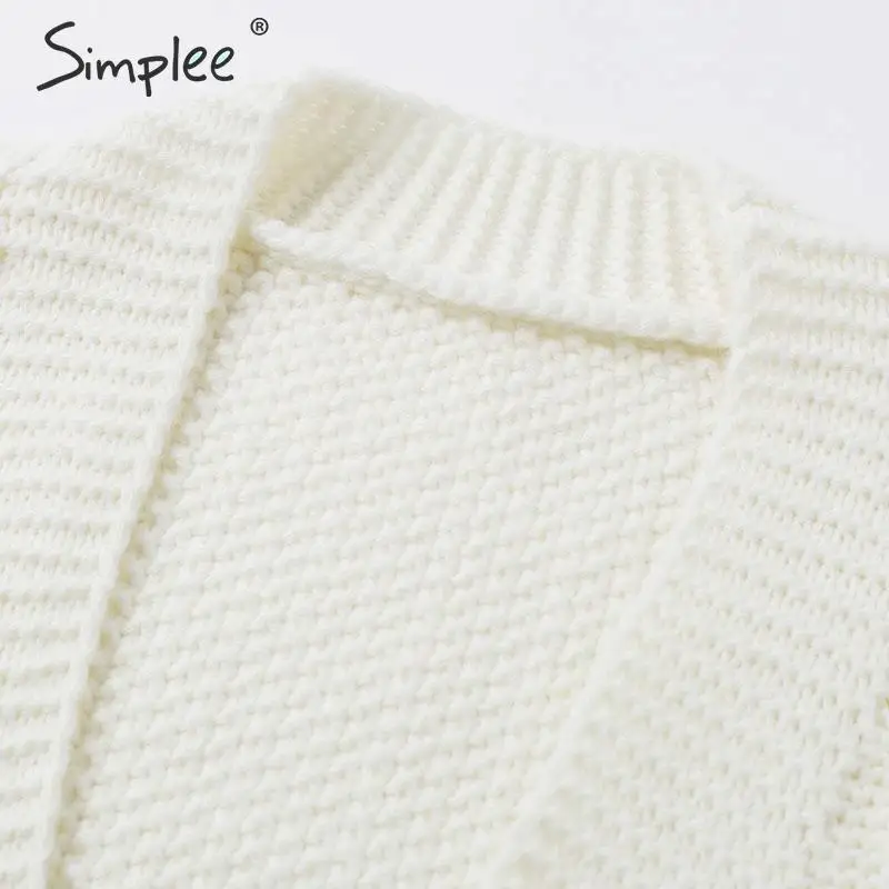 Simplee Autumn women shrug knitted cardigan Casual