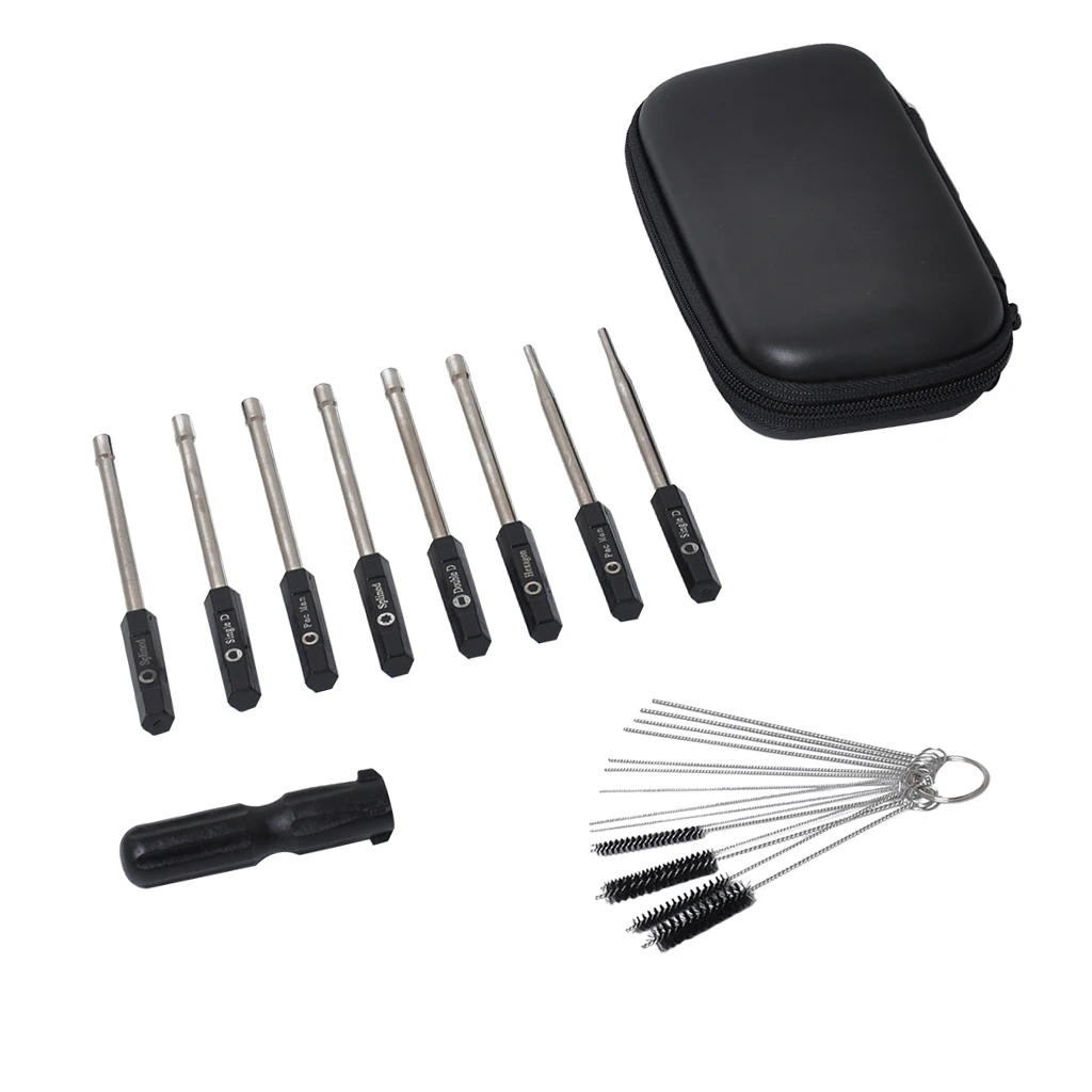 16Pieces/1 Pack Adjustment Carburetor Tool Screwdriver+Carburetor Cleaning Kit+Carrying Case Auto Repair Tools