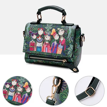 

Fashion Women Forest Cartoon Printing Handbags Shoulder Bag Fashion Cartoon Wings Bag Handbags Best Sale-WT