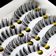 20pair BeautyTransparent Cheap font b Eyebrows b font False Eyelashes Makeup Natural Long Cross font b
