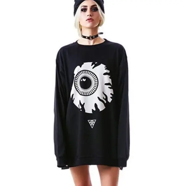 

Oversized Eye Sweatshirt Tumblr Looking at you outfit cotton women street style Unisex sweatshirts Pullovers funny Jumper tops
