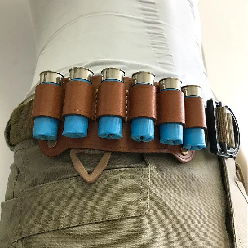 Кожи с ремнем через плечо; 6 единиц 12GA патронташ приклад дробовик защитный чехол сумка из полиуретана для саморезы