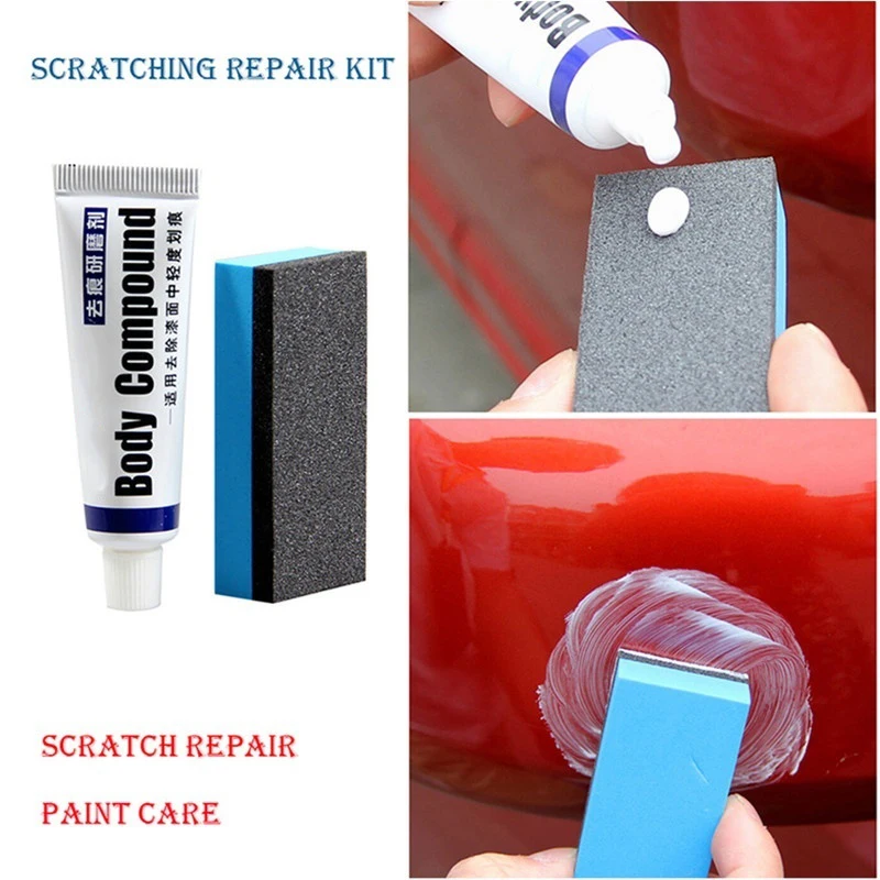 Car Body Compound Paste Set Scratch Cream Sponge Paint Care Auto Polishing&Grinding Compound Polish Care Scratches Eraser