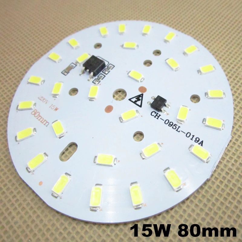 5 шт. 220 В светодиодный pcb 3W 5 Вт 7 Вт 10 Вт 12 Вт 15 Вт 18 Вт 24 Вт 36 Вт SMD5730 интегрированный ic драйвер белый/теплый белый светодиодный светильник