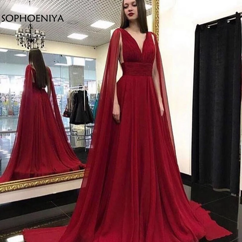 Новое Поступление Комплект из двух предметов одежды: Красный шифоновый вечернее