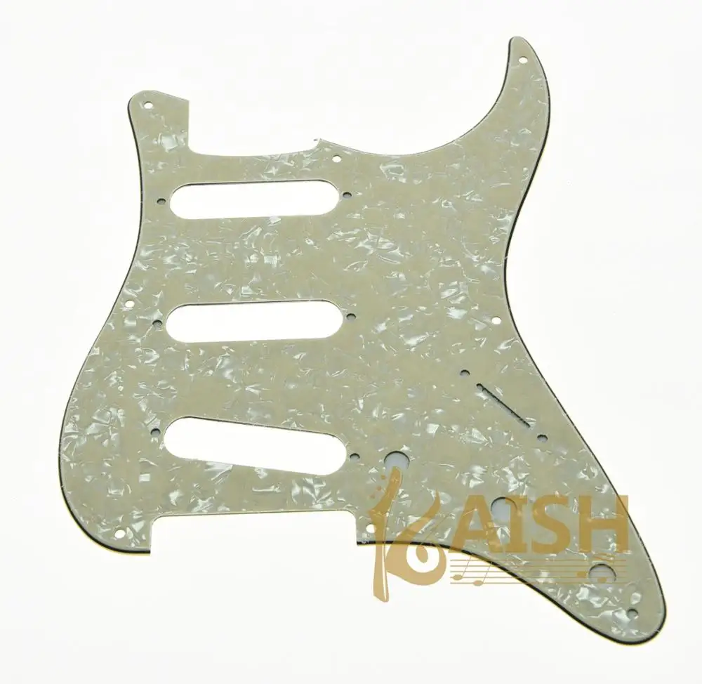 KAISH USA Винтаж 8 отверстий ST Strat Гитара Накладка для защиты деки с винтами ST Scrach пластина различных цветов подходит для Fender - Цвет: Aged Pearl
