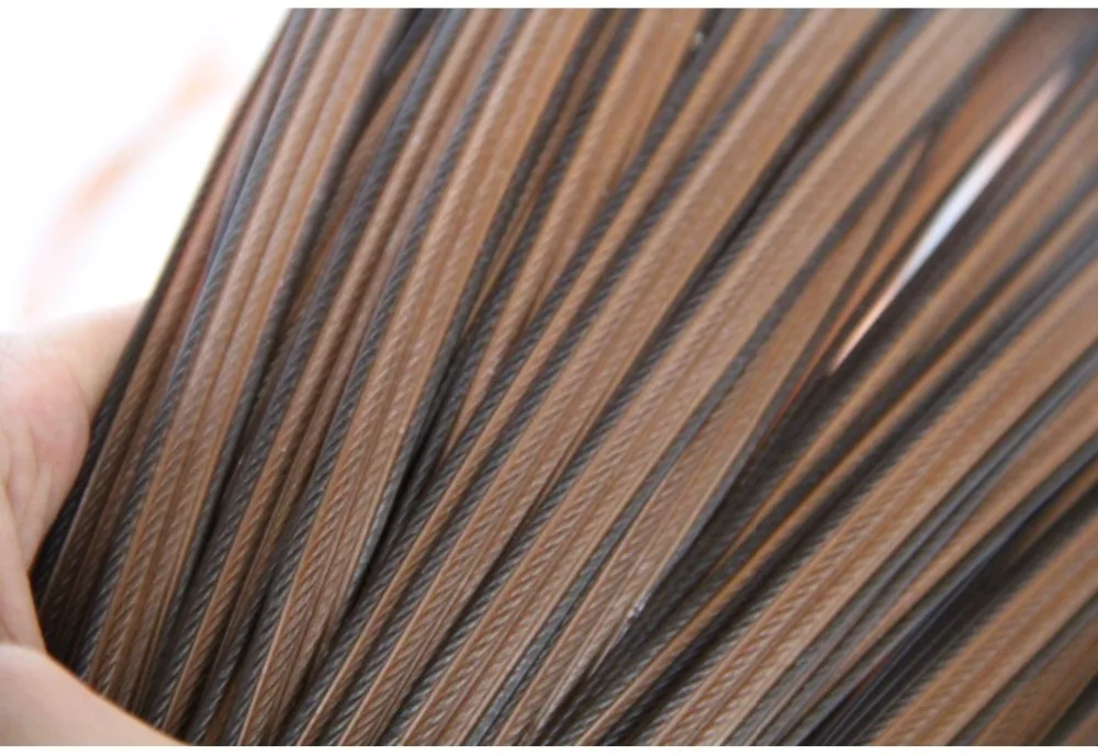 65Meters/lot(500g)  Width:8mm Thickness:1.3mm Simulation Rattan Coffee Color PE Plastic Flat  Chair Tea Knitted Materials