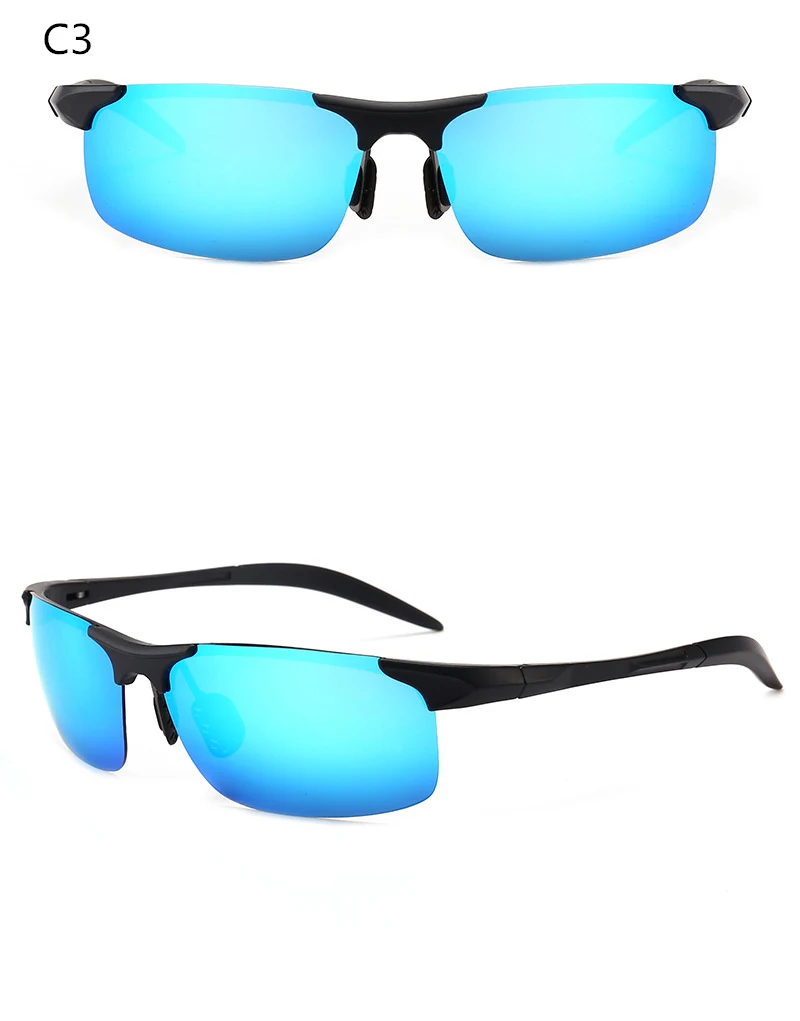 2019 new polarized men's sunglasses UV400 square frame fashion ladies sunglasses brand design sports glasses driving sunglasses (15)