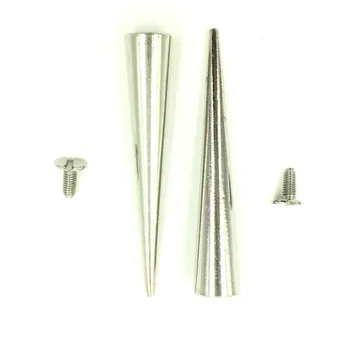 

Spike Studs Spots Garment Rivets DIY Big Cone Crafts Shoes Making Finding Silver Tone 55x10mm 5 Sets