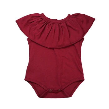 

Hi Hi Baby Store Toddler Newborn Infant Baby Girls Solid Cotton sleeveless Bodysuit 0-24M