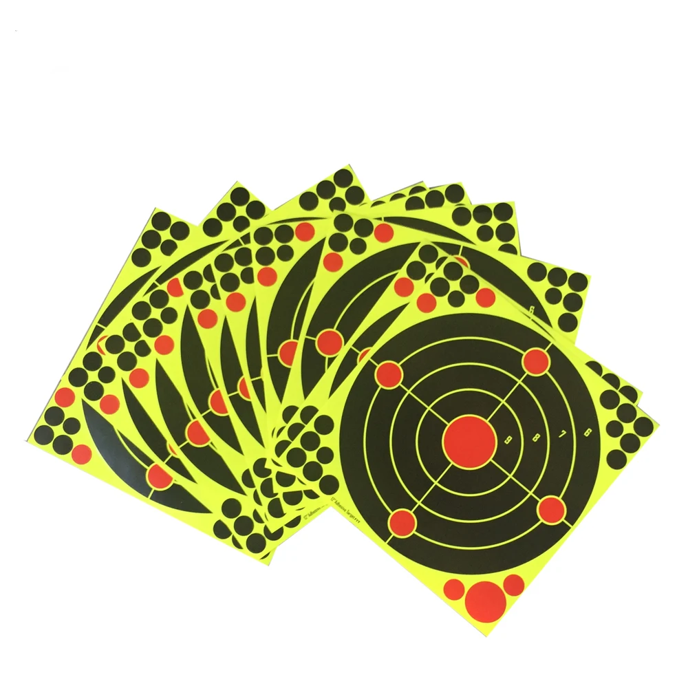 

12 inch Adhesive "Stick & Splatter" Reactive Shooting Targets for Gun, Rifle, Pistol, AirSoft BB Gun, Pellet Gun, Air Rifle