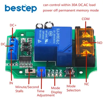 

24V High Power Relay Module Self-locking Delay Power Off Switch On and Off One Button Start and Stop Switch Board