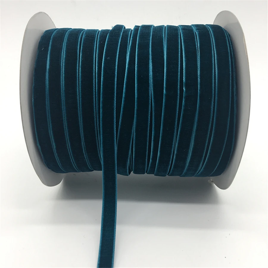 

5yards/lot 3/8" 10mm Deep blue Soft Comfortable Velvet Ribbon Headband Clips Bow Wedding Christmas Decoration