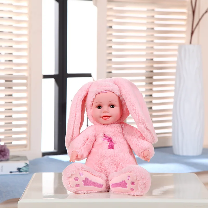 35 см Reborn Baby Rabbit/Bear плюшевые куклы игрушки открытые глаза милые куклы для малышей с детьми спящие лучший подарок на день рождения для детей