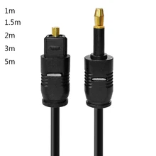 2m mini 3.5mm plug digital cabo de áudio óptico spdif linha de fibra óptica para boca redonda toslink conector de áudio óptico dropship