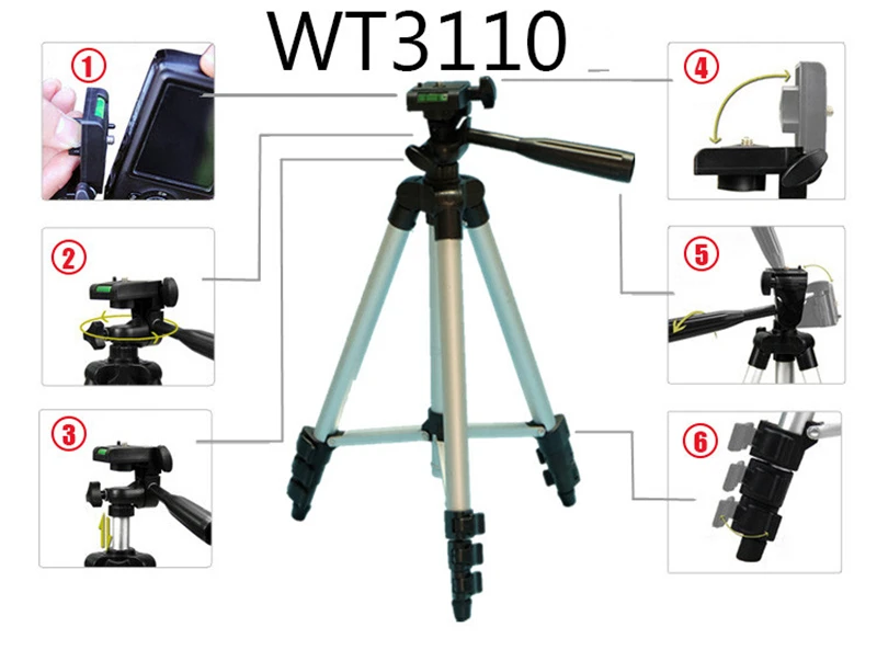 Универсальный портативный регулируемый штатив-Трипод 36-100 см, крепление-держатель, набор гибких аксессуаров для камеры, Селфи