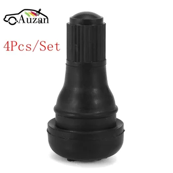 

4pcs Auto TR412 Tire Valve Stems Short Black Rubber Tyre Tubeless Snap-in Vavle Wheels Tires Parts