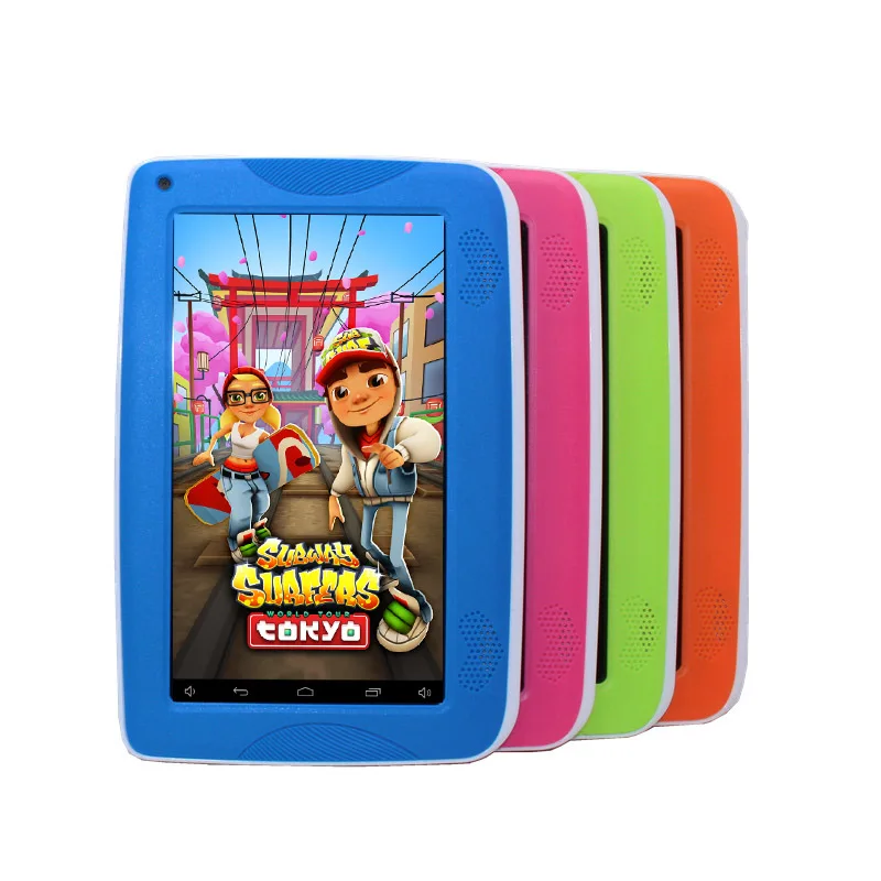 

Q758 512MB/8GB 7 inch Allwinner A33 Quad Core Kids Tablet PC Android 4.4 Dual Camera 1024*600 wifi bluetoothSilicone Case