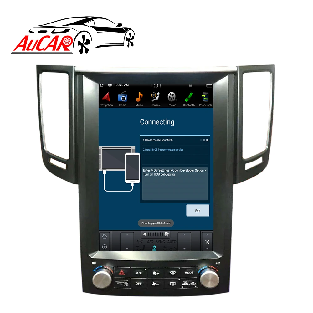 Clearance Tesla 2 DIN Android 8.1 12.1" IPS screen car radio GPS navigation for Infiniti FX25 FX35 FX37 QX70 car multimedia stereo player 5