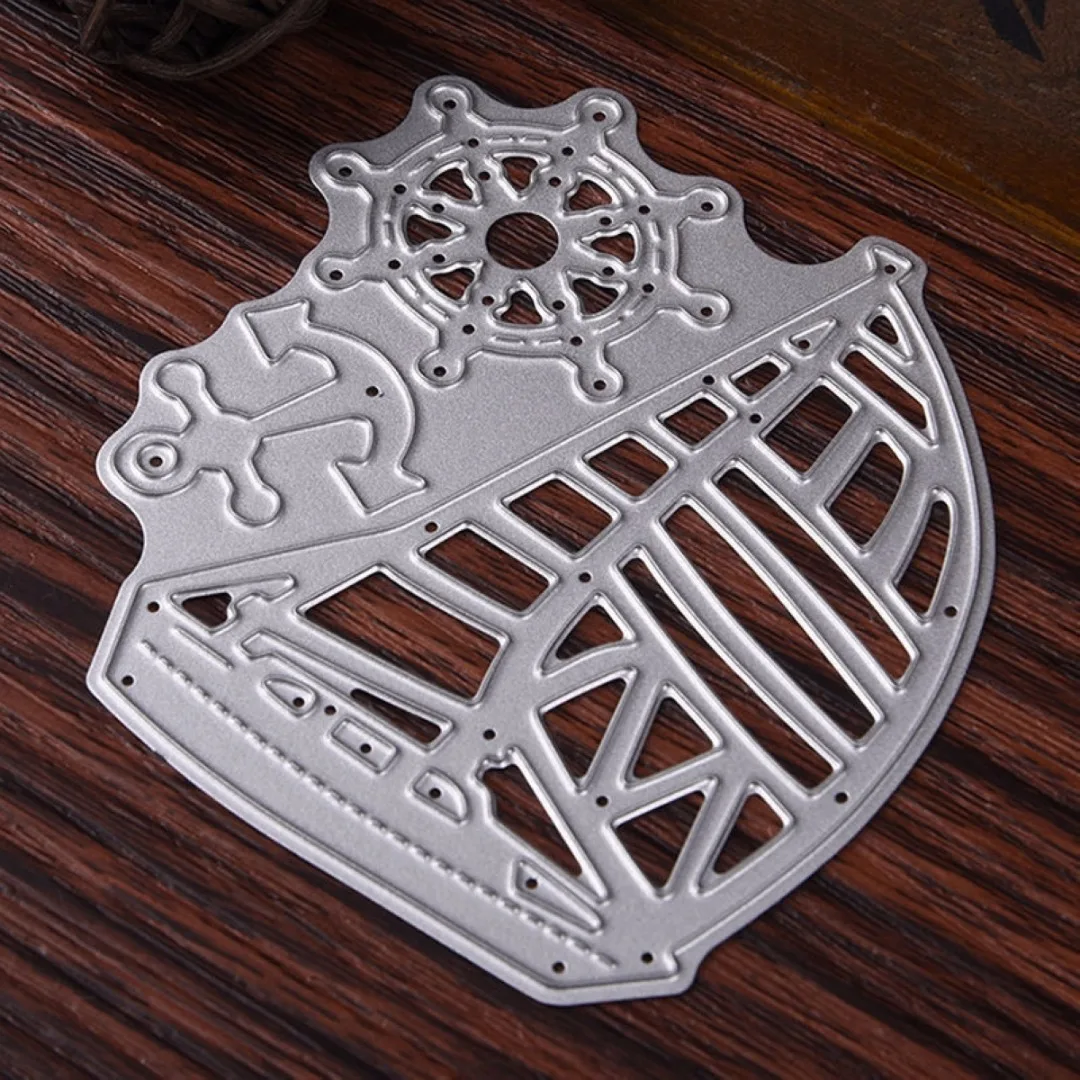 New 82MM*86mm Sailboat Stencil Cutting Dies DIY Scrapbooking Card Diary Punching Template