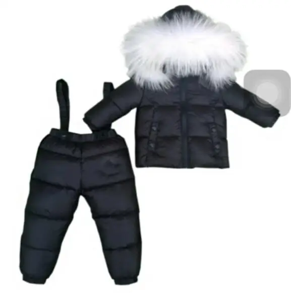 

2018 winter jacket coat ladies down jackets and trousers, girl child in common fur coats hooded duck costume design all child t