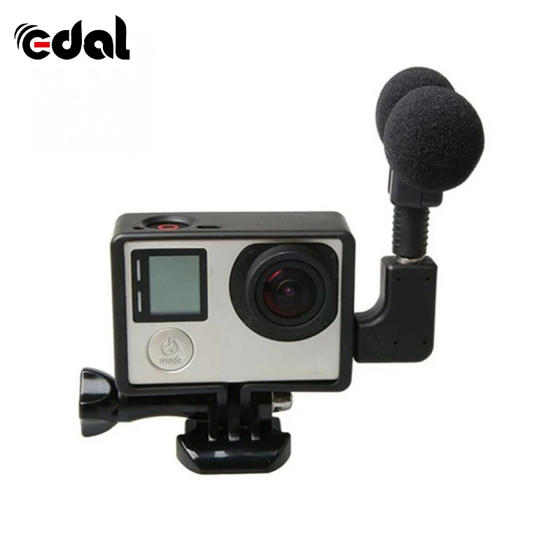 Для GoPro Hero 3 4 Mini USB 3,5 мм микрофон+ рамка+ винт+ пряжка+ адаптер Аксессуары для спортивной экшн-камеры