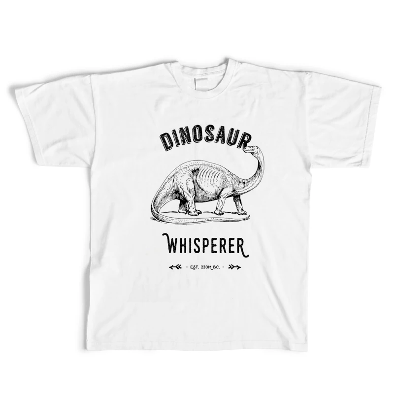 

Funny Dinosaur Whisperer Printed man t-shirts geek nerd undershirt open wild top anime graphic tees men