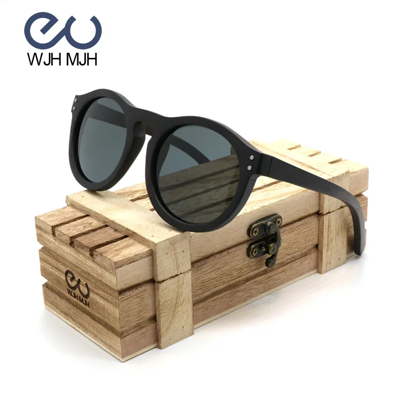 Polarisierten box Holz Sonnenbrillen Natürliche Frauen Mjh grau Männer Premium Rahmen Mit Und Wjh Original Casual Linse Geschenk Blau Xx0fZwnqn