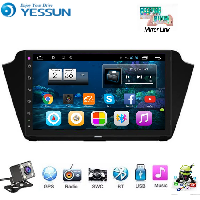 Excellent YESSUN For Skoda Fabia MK3 NJ 2015~2018 Car Android Multimedia Player Car Radio GPS Navigation Big Screen Mirror Link 1