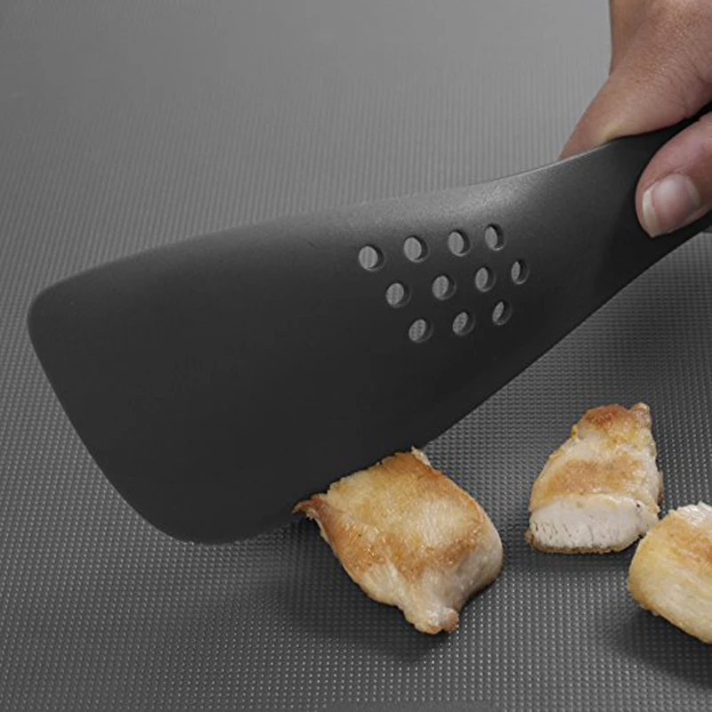 

2019 Spatula With Serrated Divider Skimmer Slotted Utensils Scoop Spoon Kitchen Divider Multi-function Cake Cream Cooking Tools