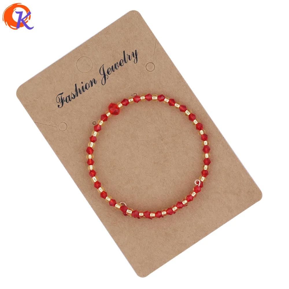 

Cordial Design Charms Bracelet 50CM KC Gold Steel Handmade Crystal And Glass Seed Beads Bracelets & Bangles For Girls