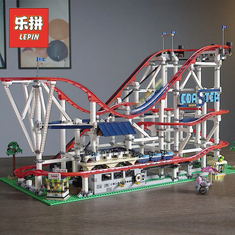 

Presell Lepin Set 15039 4619Pcs City Street Figures Roller Coaster Model Building Kits Blocks Bricks Educational Kids Toys 10261