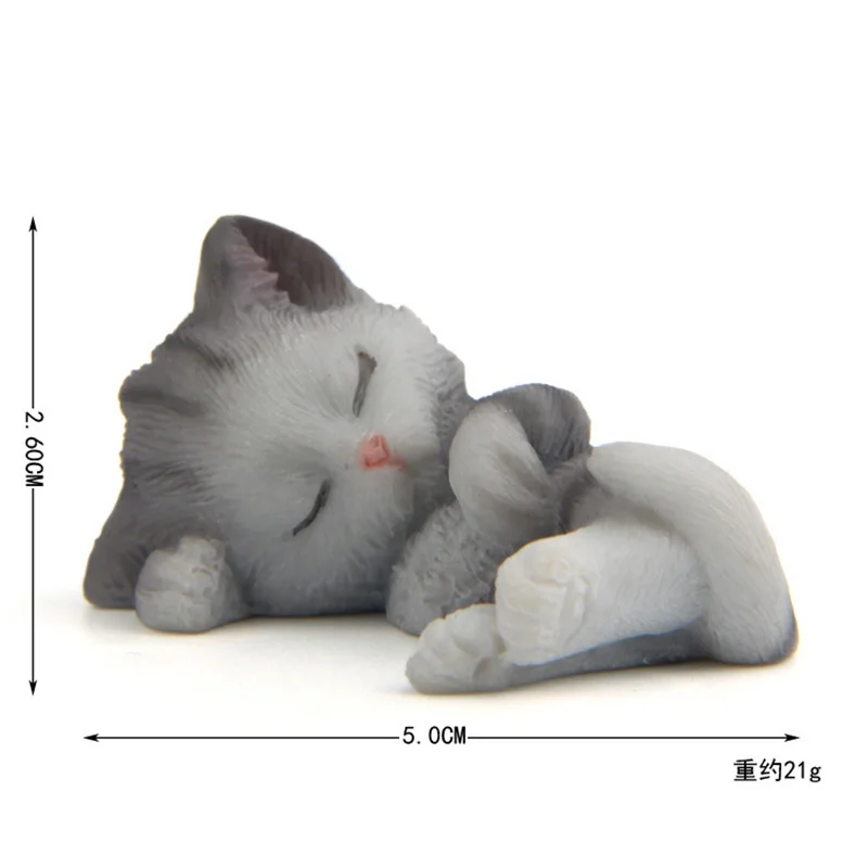 5pcs/set Lovely Sleeping Cat Action Figure Cartoon Creative Magnetic Buckle Refrigerator Mobile Phone Shell Stickers Kids Toys