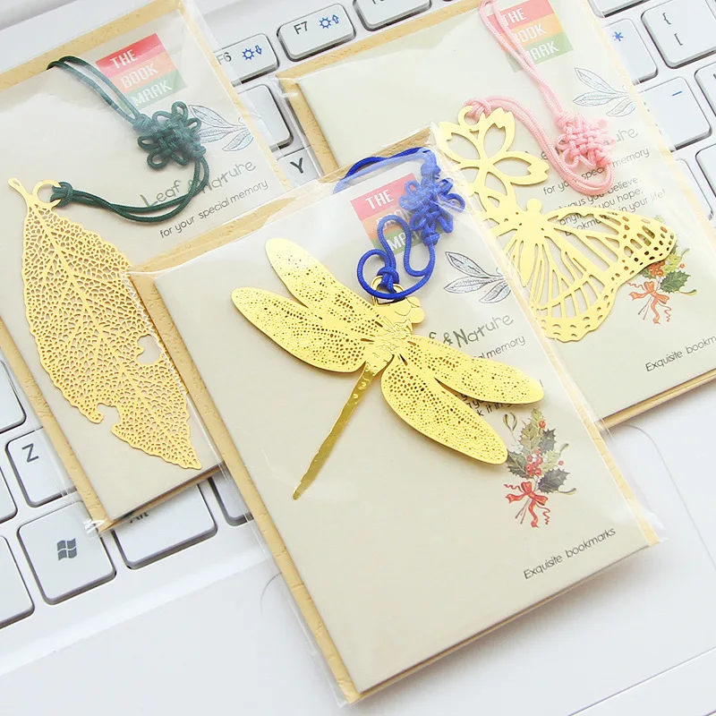 

1Pcs Vintage Chinese Style Metal Bookmarks for Student and School Stationery teacher Gift marcapaginas