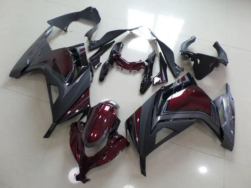 

Wine Red/ Grey ABS Plastic Injection Fairing Complete Bodywork Kit For Kawasaki Ninja 300 EX300 2013 - 2014