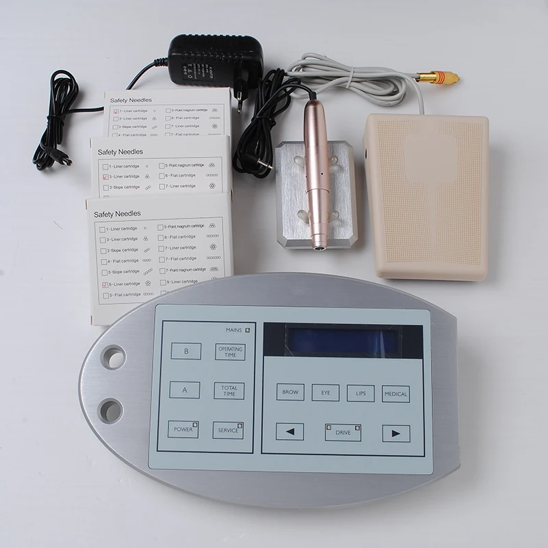 

Permanent Electric swiss motor Makeup Eyebrow Tattoo Pen Machine Kit 30 Needles new tattoo eyebrow machine kits